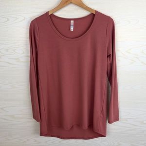 Lularoe Solid Dusty Rose Lynnae Long Sleeve Top